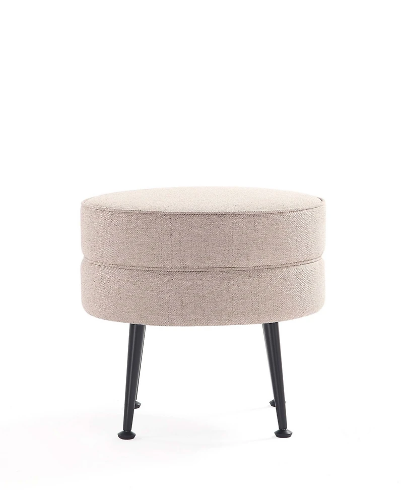 Manhattan Comfort Bailey 18.11" Woven Polyester Blend Upholstered Ottoman