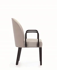 Manhattan Comfort Hillman Leatherette and Velvet Upholstered Dining Armchair