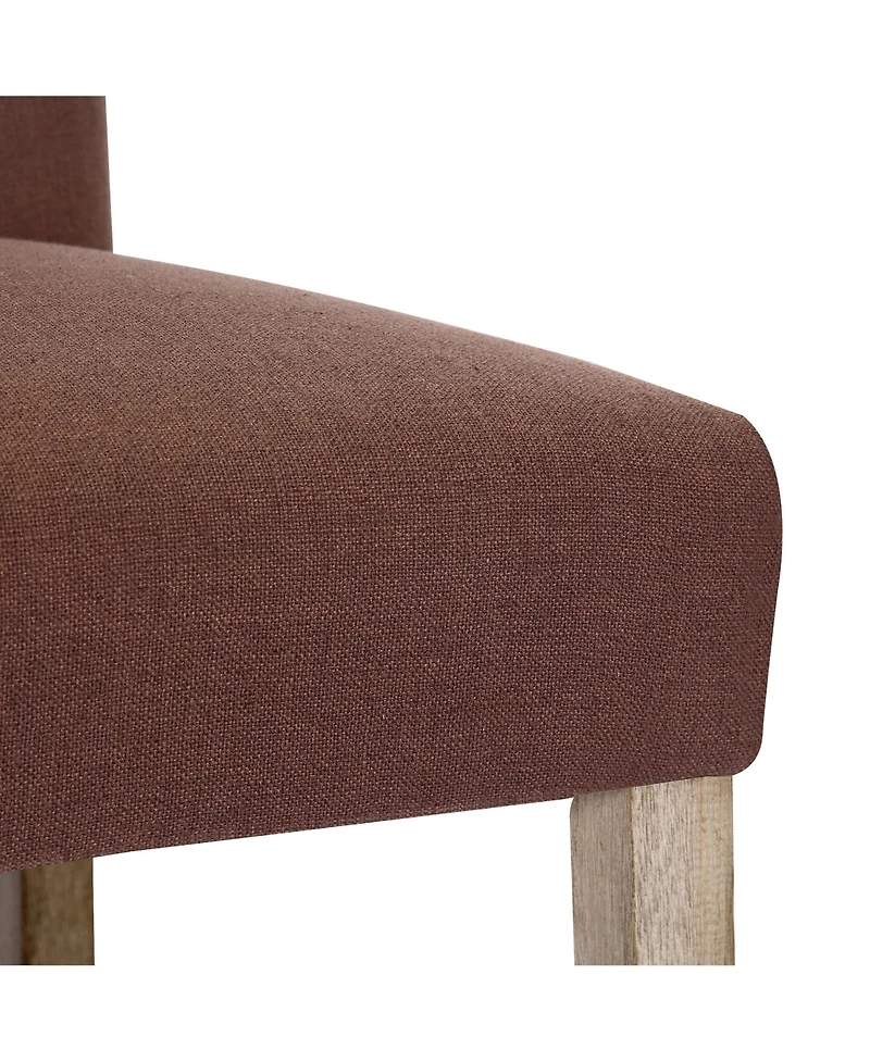 WestinTrends 24" Linen Fabric Tufted Counter Stool