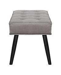 WestinTrends Velvet Tufted Bedroom Bench for Living Room & Entryway