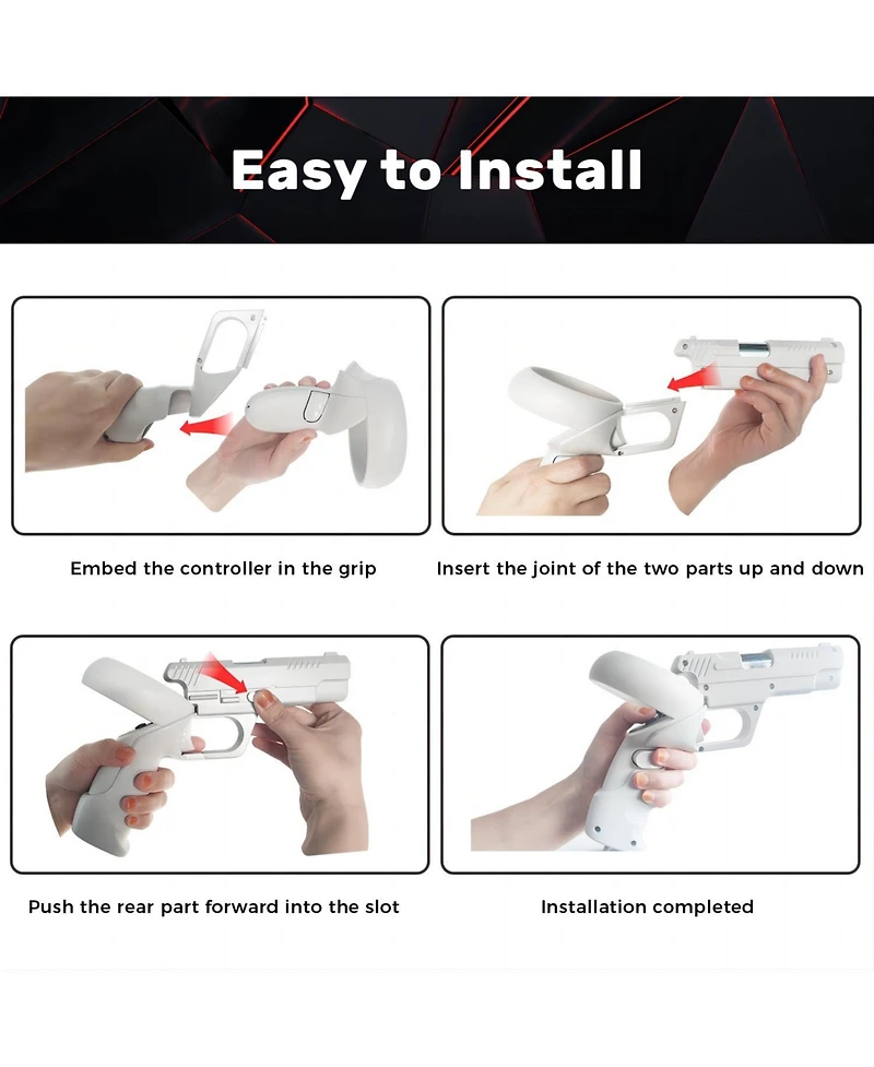 Vr Game Grip Cover Compatible with Quest 2 Touch Controllers - Sg-mqgs-41