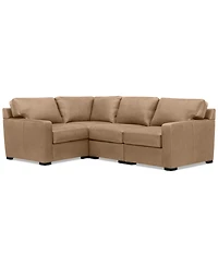 Radley 101" 4-Pc. Leather Corner Sectional, Created for Macy's