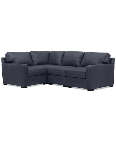 Radley 101" 4-Pc. Leather Corner Sectional, Created for Macy's