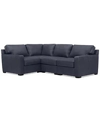 Radley 101" 4-Pc. Leather Corner Sectional, Created for Macy's