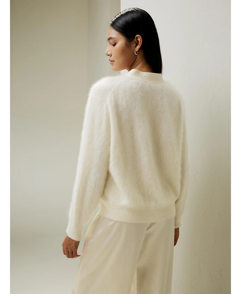 Lilysilk Women's Hestia Button Front V Neck Cardigan