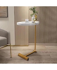 Streamdale White C-shaped Side Table Set