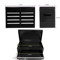 Streamdale Furniture Detachable 5 Drawer Tool Chest With Bottom Cabinet And One Adjustable Shelf-Black