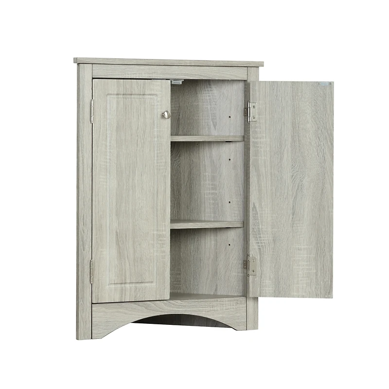 Streamdale Furniture Triangle Bathroom Storage Cabinet with Adjustable Shelves