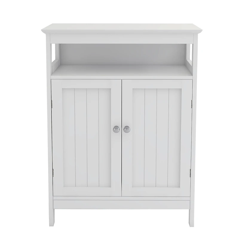 Streamdale Bathroom Standing Storage With Double Shutter Doors Cabinet