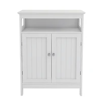 Streamdale Bathroom Standing Storage With Double Shutter Doors Cabinet