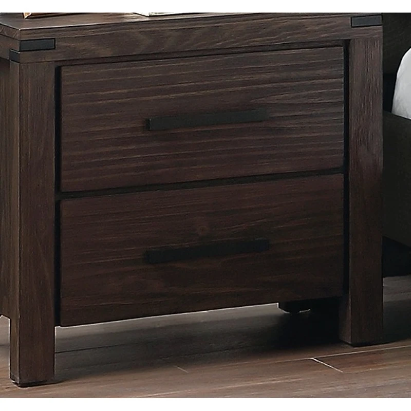 Streamdale Furniture Bedroom Furniture Simple Nightstand Drawers Bedside Table Solidwood