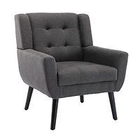Streamdale Soft Linen Accent Chair for Living Room or Bedroom