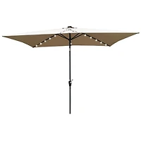 Streamdale Solar Lighted Patio Umbrella with Crank (10' x 6.5')