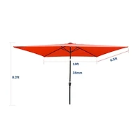 Streamdale Furniture 10ft Patio Solar Led Umbrella w/ Crank