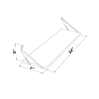 Streamdale Altai Floating Metal Shelves, Triple