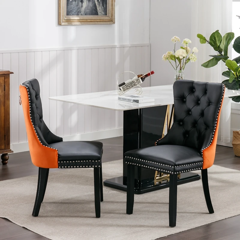 Streamdale Furniture Contemporary Tufted Upholstered Dining Chairs Set