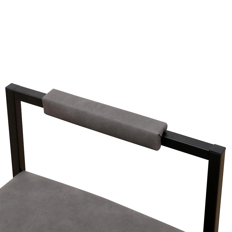 Streamdale Furniture Gray Upholstered Counter Height Bar Stools with Back