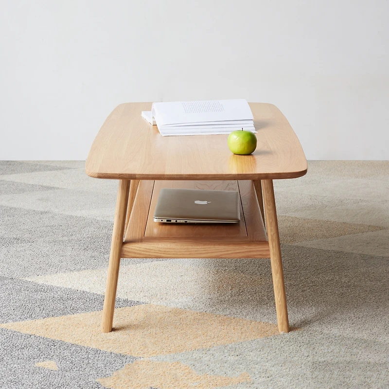Streamdale Furniture Solid Wood Study Desk with Storage Shelf