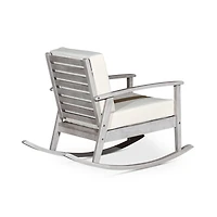 Streamdale Eucalyptus Rocking Chair with Navy Cushions