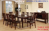 Streamdale Dark Espresso Finish Side Chairs with Padded Leatherette Seat