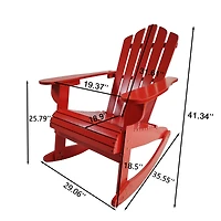 Streamdale Reclining Wooden Outdoor Rocking Adirondack Chair