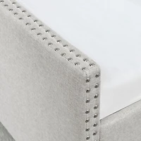 Simplie Fun Queen Size Upholstered Daybed with Drawers, Beige