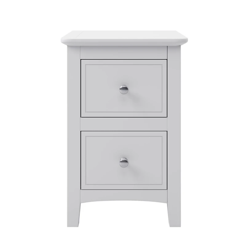 Streamdale 2 Drawers Solid Wood Nightstand End Table
