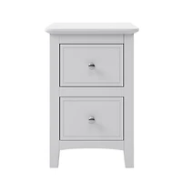 Streamdale 2 Drawers Solid Wood Nightstand End Table