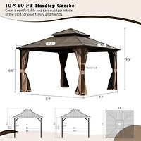 Streamdale 10'x10' Hardtop Aluminum Gazebo