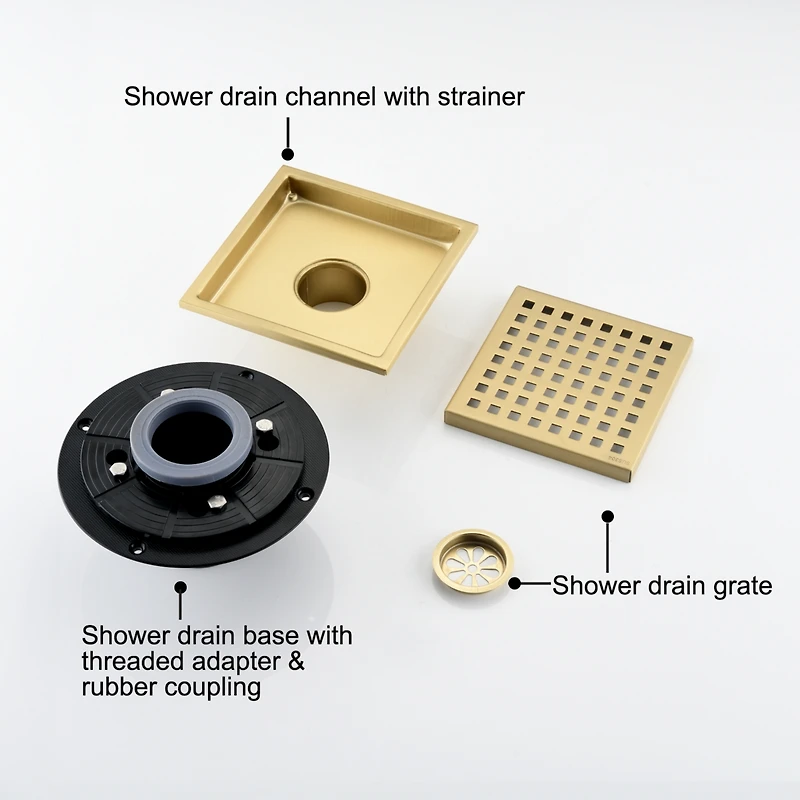 6 Inch Square Shower Floor