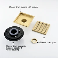 6 Inch Square Shower Floor