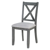 Streamdale Foldable Solid Wood Family Dining Set (6-Piece)