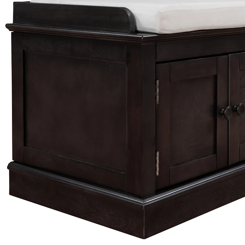 Streamdale Multi-Functional Storage Bench with Shelves and Cushion