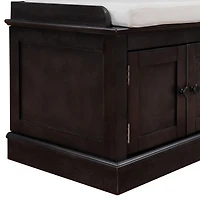 Streamdale Multi-Functional Storage Bench with Shelves and Cushion