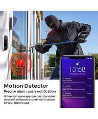 Eco4Life Smart WiFi Video Doorbell Camera with Chime