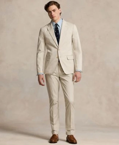 Polo Ralph Lauren Mens Chino Suit Jacket Dress Shirt Trousers Belt Silk Tie Penny Loafers
