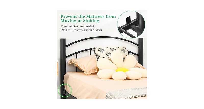 Modern Platform Bed with Headboard and Footboard