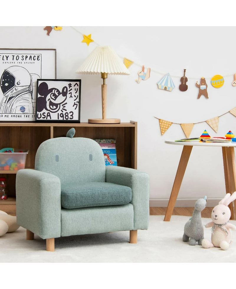 Kids Sofa with Armrest and Thick Cushion