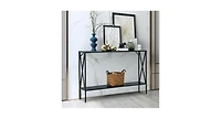 Slickblue 2 Tier Narrow Accent Side Entryway Metal Frame Console Table