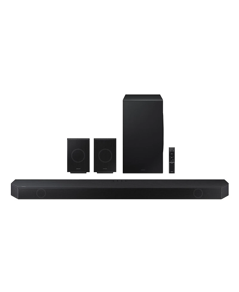 Samsung Hw-Q990D 11.1.4-Channel Wireless Dolby Atmos Soundbar with Wireless Surround Speakers & Subwoofer (Black)