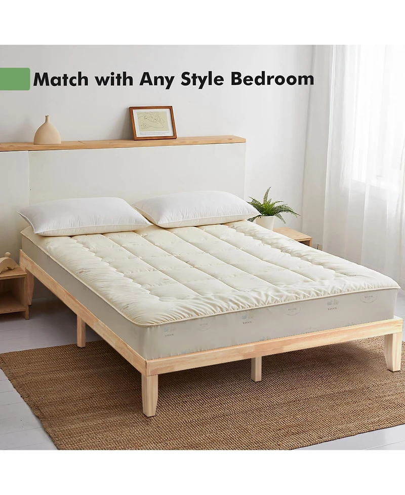 Slickblue 14 Inch King Wood Platform Bed Frame