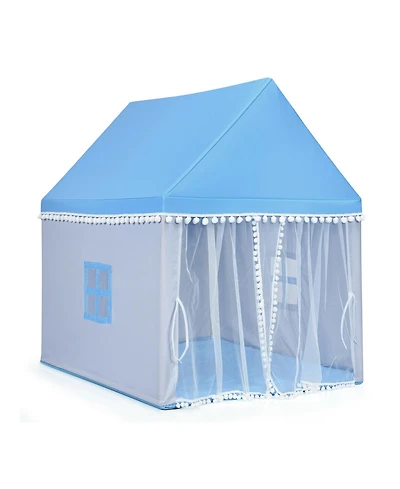 Slickblue Kids Play Tent Large Playhouse Children Play Castle Fairy Tent Gift with Mat