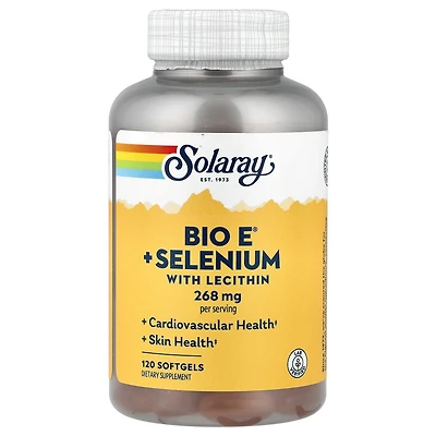 Solaray Bio E + Selenium with Lecithin - 120 Softgels