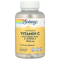 Solaray Timed Release Vitamin C with Rose Hips & Acerola 1 000 mg - 250 Tablets
