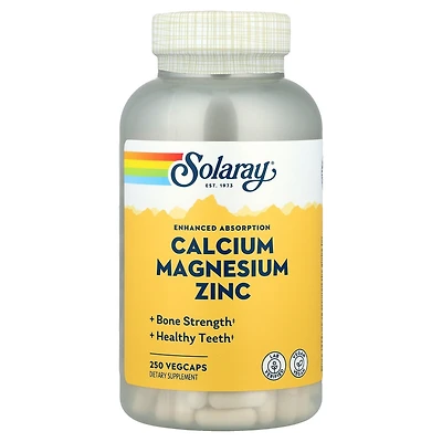 Solaray Calcium Magnesium Zinc - 250 VegCaps
