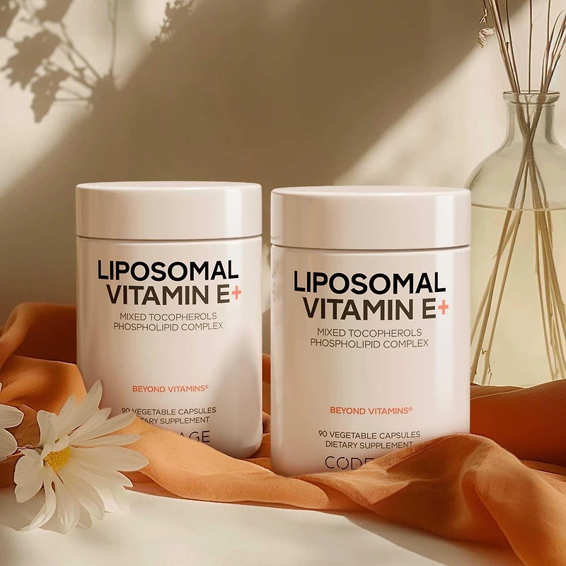 Codeage Liposomal Vitamin E Supplement - All Vitamin E Tocopherols - 3-Month Supply - Alpha Tocopherols, Beta, Gamma, and Delta