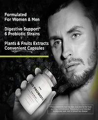 Amen Probiotics Supplement, Sbo Probiotic and Organic Prebiotics, 50 Billion CFUs, Shelf Stable, No Refrigeration Required, Flora Daily Probiotic Form