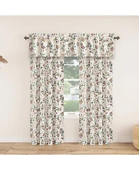 Lily Garden Watercolor Floral Semi-Sheer Rod Pocket Curtain Valance