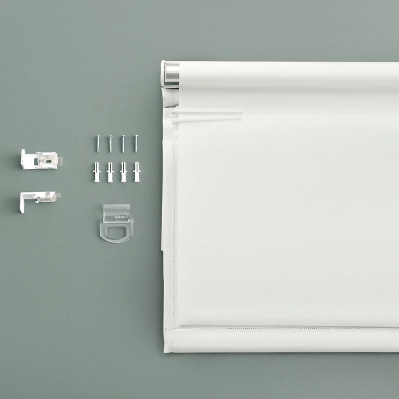 Olander Black Ribbon Border 100% Blackout Cordless Roman Shade