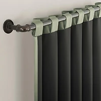 Aria Magnetic Closure Theater Grade 100% Blackout Back Tab Curtain Panel Pair